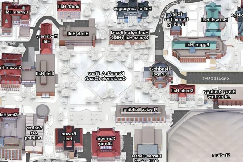 Interactive campus map of Syracuse University.